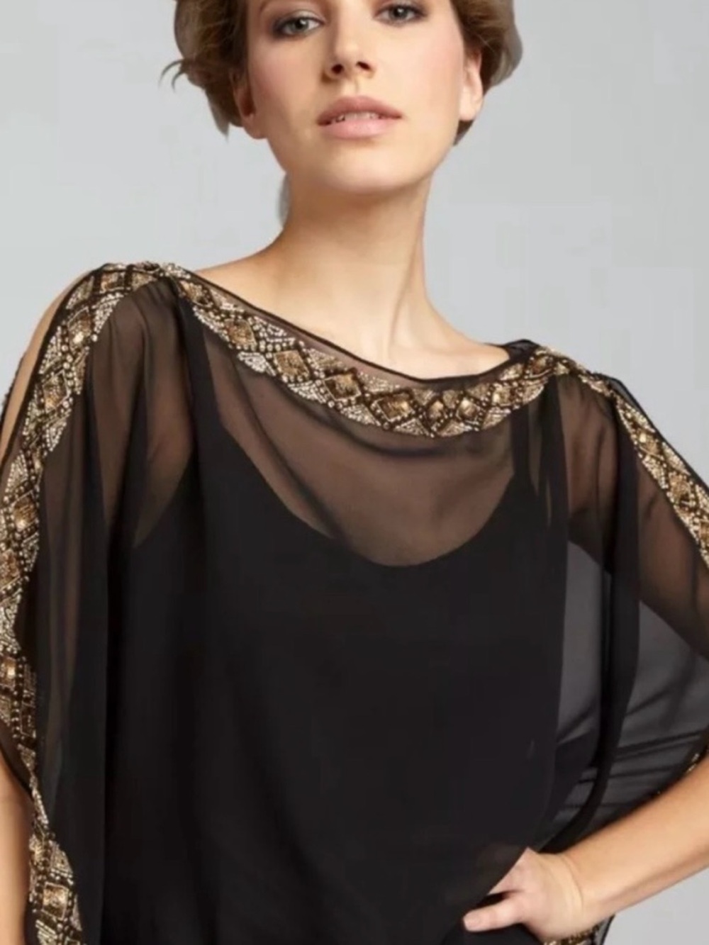 Aidan Mattox little black dress. Stunningly beautiful, beaded, in EUC. - Picture 2 of 8